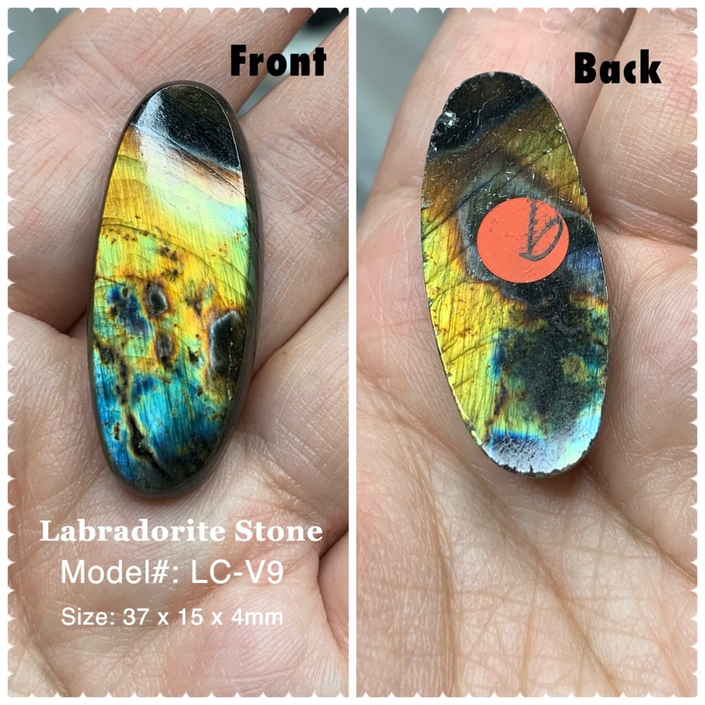 Natural Labradorite Cabochon Oval Flashy Gold (1 piece)